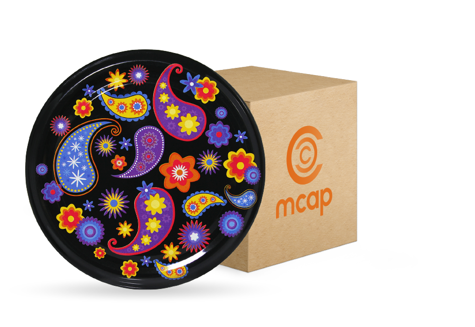 Box Patterned Jar Lid - 650 Pieces (82mm) - Paisley Patterned