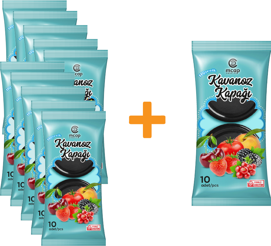 Konserve Kavanoz Kapağı - 10+1 Paket - 110 Adet (Standart Boy - 82 mm) Siyah