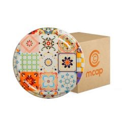 Kolili Desenli Kavanoz Kapağı - 1100 Adet (66mm) Çilek-Vişne Desenli