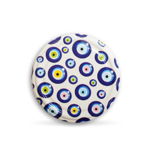 Desenli Konserve Kavanoz Kapağı - 5 Paket - 50 Adet (Standart Boy - 82 mm) - Nazar Boncuğu Desenli