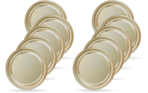 Konserve Kavanoz Kapağı - 5 Paket - 50 Adet (Standart Boy - 82 mm) - Gold