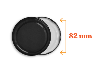 Toptan Kolili  Siyah Renk Kavanoz Kapak Çeşitleri  - 1100 Adet (66mm)