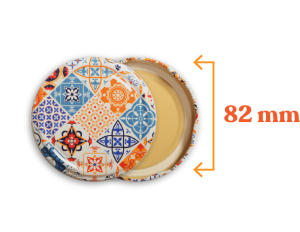 Toptan Kolili Çini 1 Desenli Kavanoz Kapak Çeşitleri  - 1100 Adet (66mm)