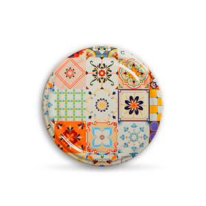 Toptan Kolili Çini 2 Desenli Kavanoz Kapak Çeşitleri  - 1100 Adet (66mm)