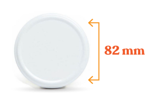 Toptan Kolili  Beyaz Renk Kavanoz Kapak Çeşitleri  - 650 Adet (82mm)