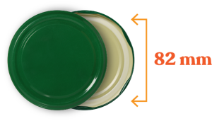 Toptan Kolili  Yeşil Renk Kavanoz Kapak Çeşitleri  - 650 Adet (82mm)