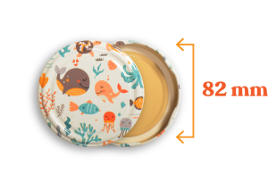 Box Patterned Jar Lid - 650 Pieces (82mm) - Underwater Pattern