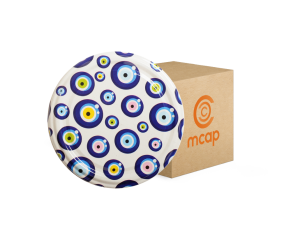 Boxed Patterned Jar Lid - 650 Pieces (82mm) - Evil Eye Bead Pattern