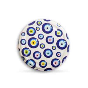 Boxed Patterned Jar Lid - 650 Pieces (82mm) - Evil Eye Bead Pattern