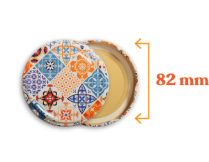 Toptan Kolili Çini 1 Desenli Kavanoz Kapak Çeşitleri  - 650 Adet (82mm)