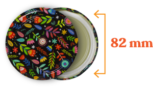 Toptan Kolili  Bahar Desenli Kavanoz Kapak Çeşitleri  - 650 Adet (82mm)