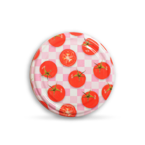 Patterned  Canned Jar Twist Off- 10+1 Package - 110 Pieces (Standard Length - 82 mm) Tomato Pattern