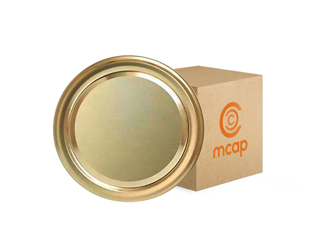 Toptan Kolili  Gold Renk Kavanoz Kapak Çeşitleri  - 1200 Adet (63mm)